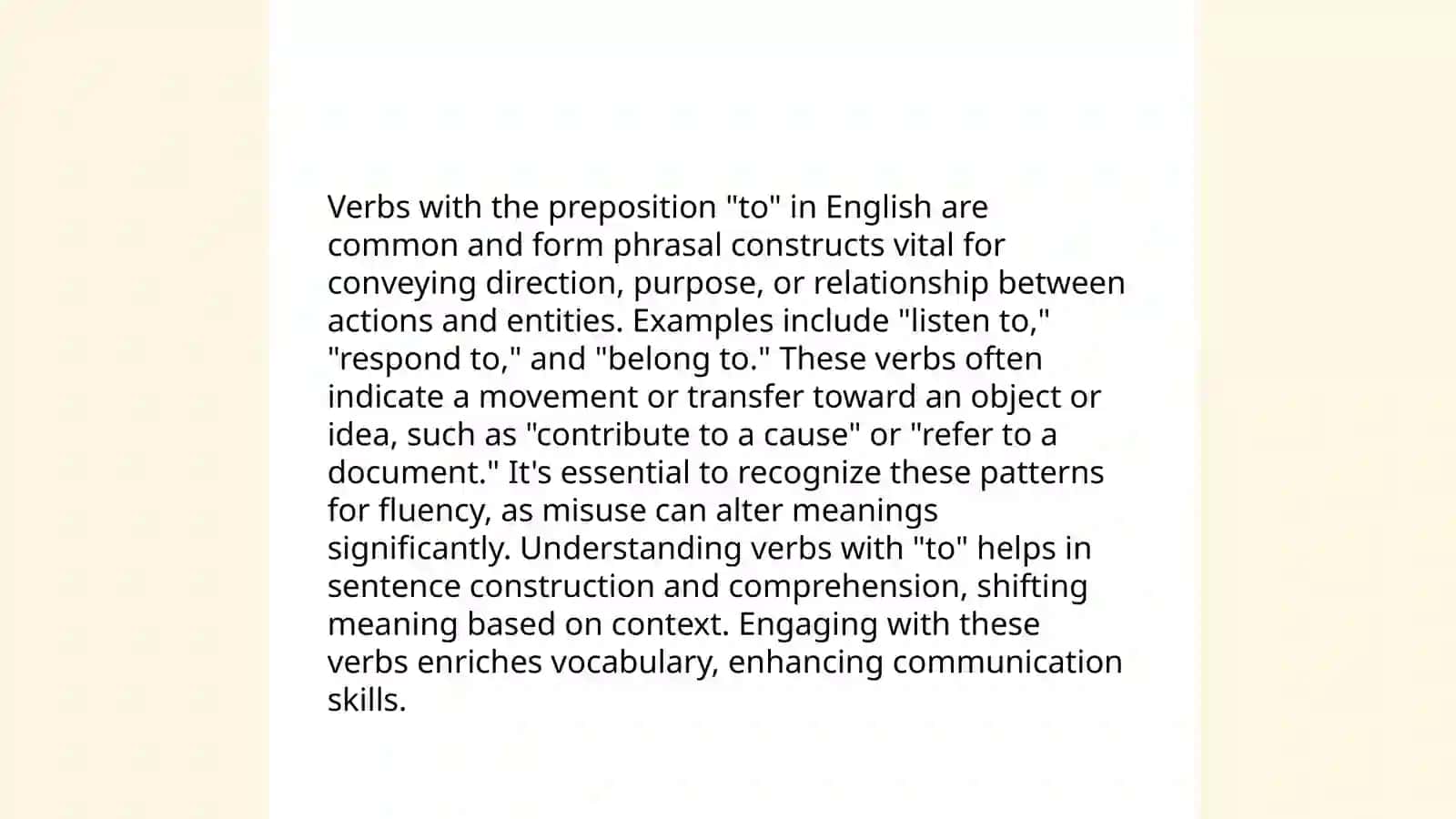 Verbs with prepositions 4