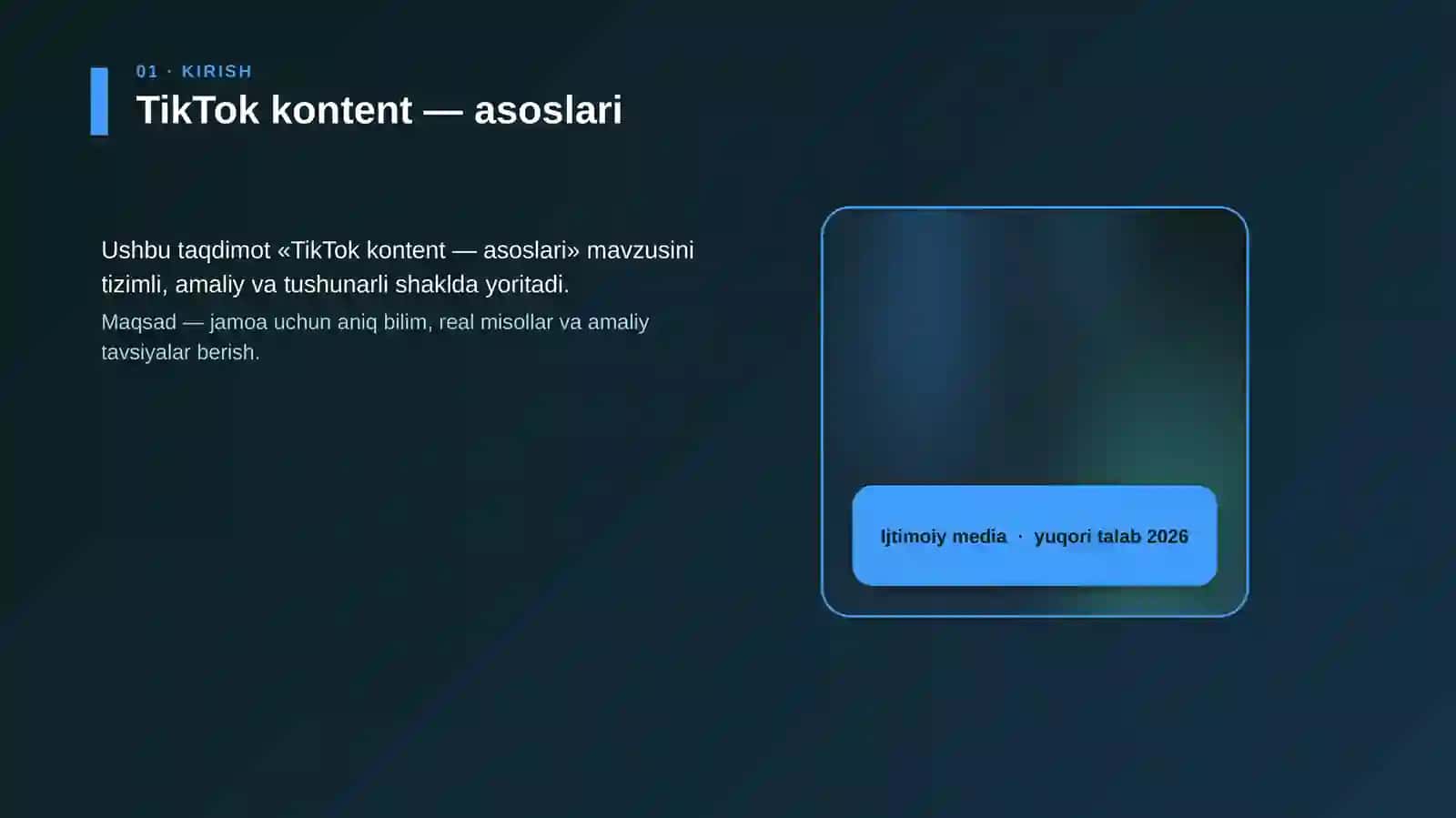 TikTok kontent - asoslari 4