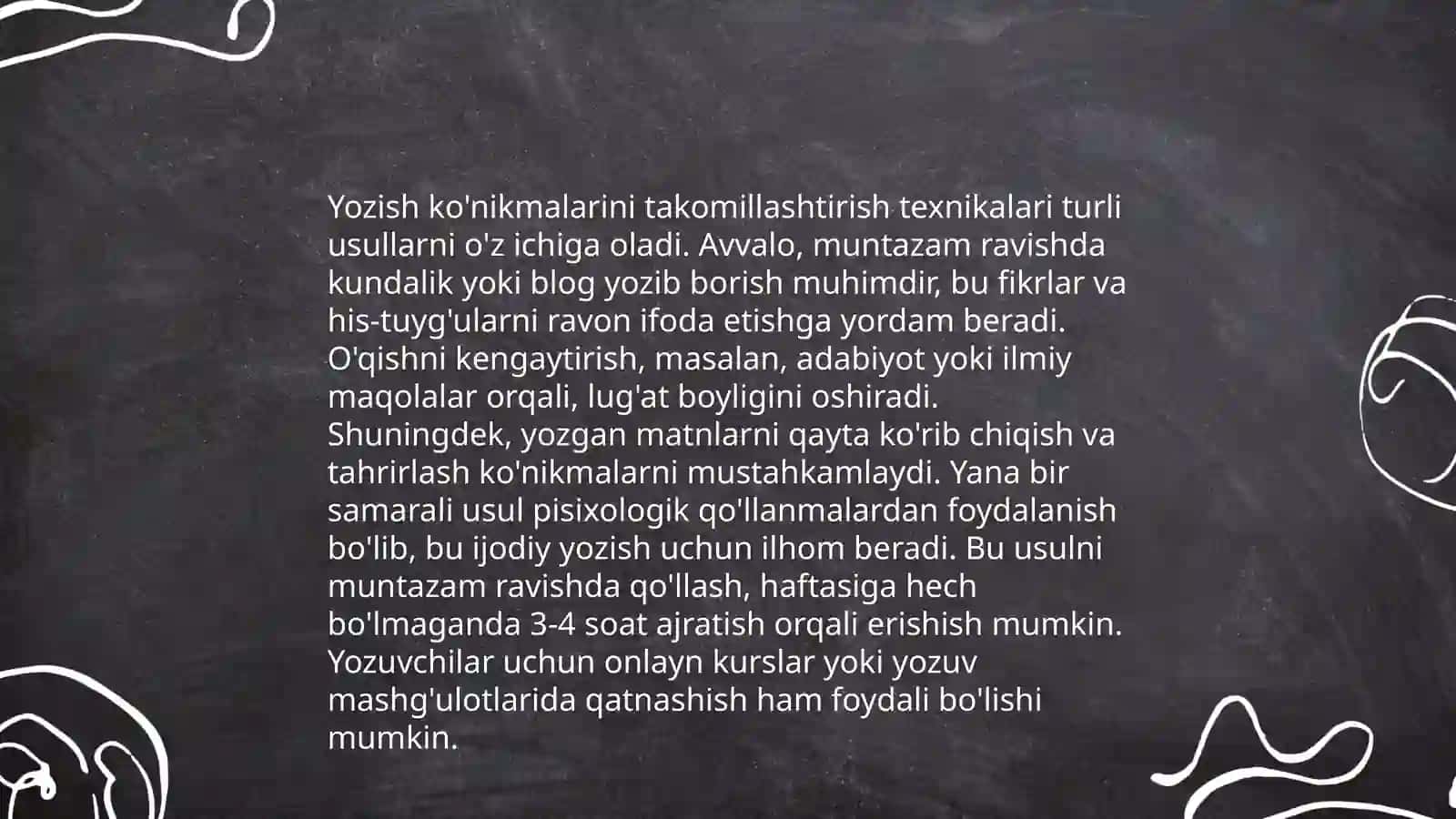O'qish ko'nikmalarini rivojlantirish usullari 4