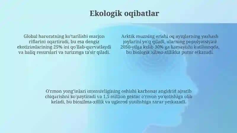 Iqlim o'zgarishi kimga "qimmatga tushdi "? 4