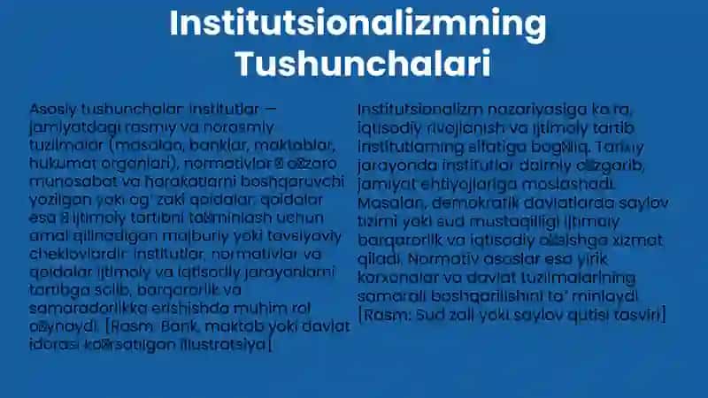 Institutsionalizm Asoslari 4