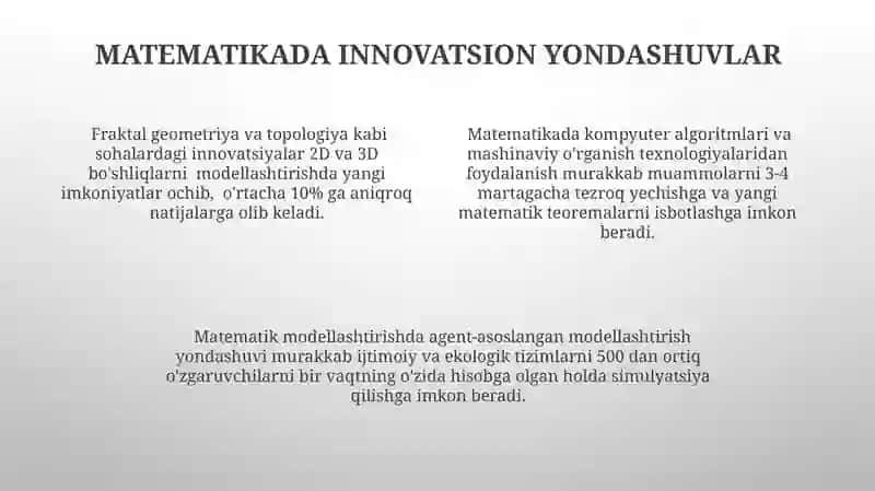 Matematikaga innovatsion yondashuv 4
