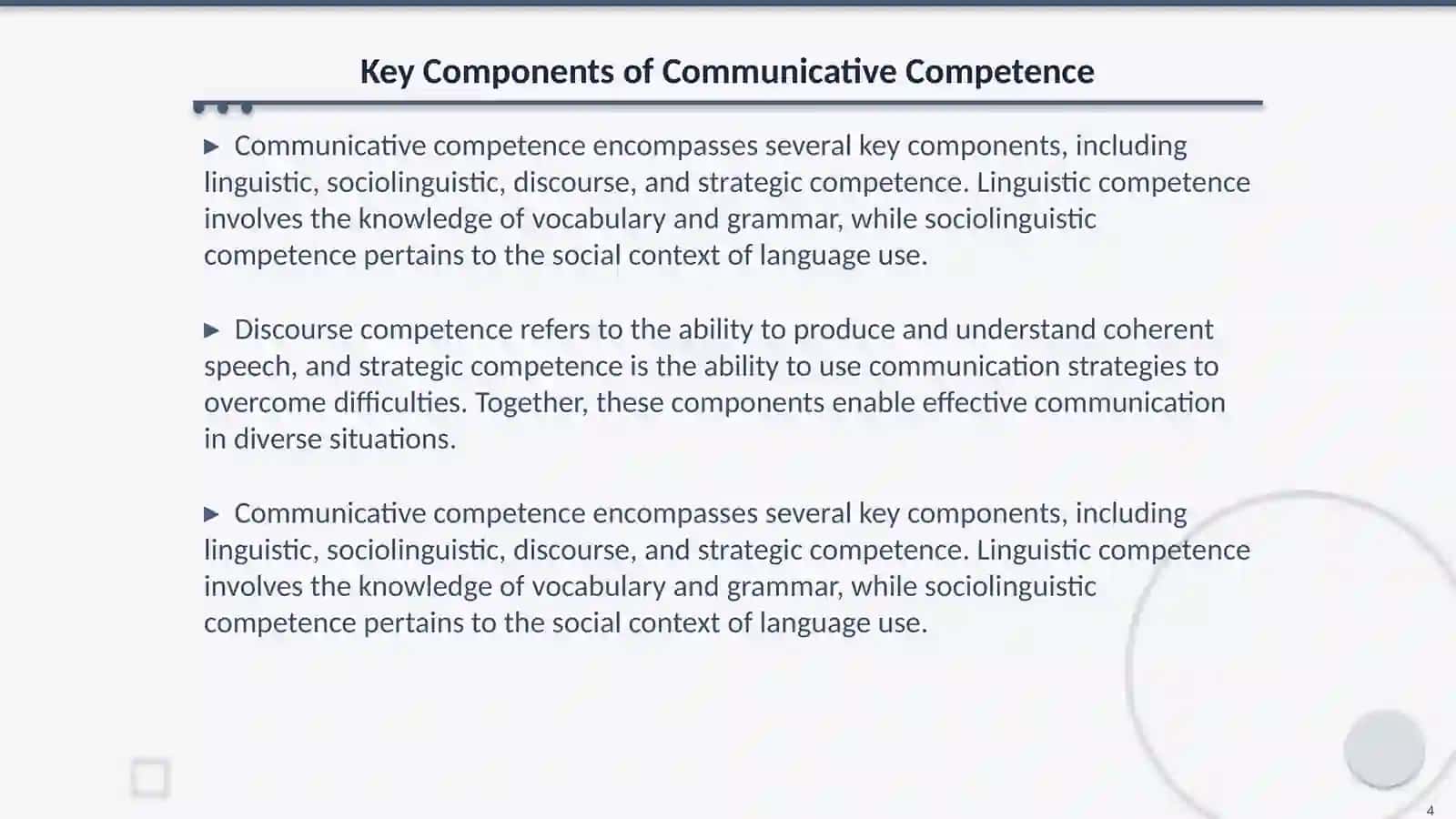 Speech Culture and Communicative Competence of a Speaker 4