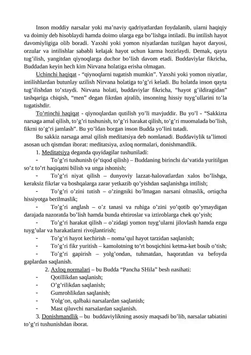 BUDDIZIM DINI TARIXI VA ASOSIY G‘OYALARI 4