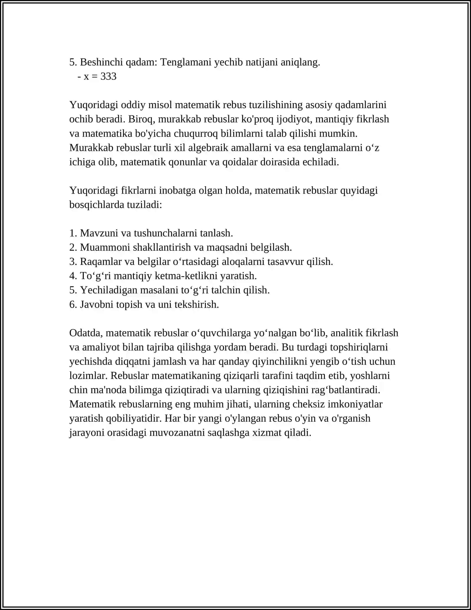 Matematik Rebuslar 4