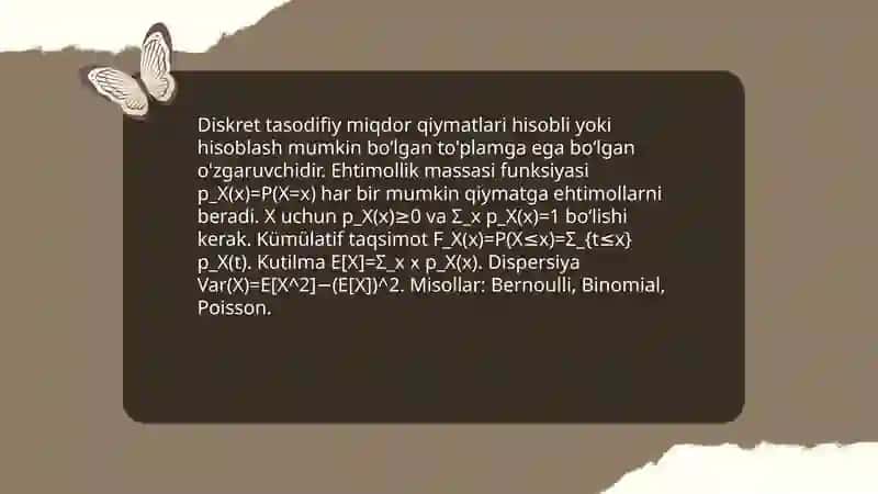 Tasodifiy miqdorlar 4