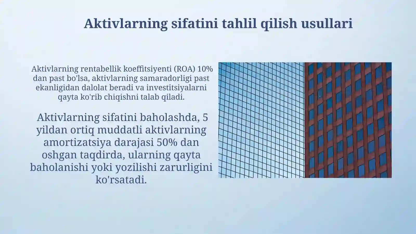 Xalqaro amaliyotda aktivlar sifatini aniqlash koeffitsiyentlari 4