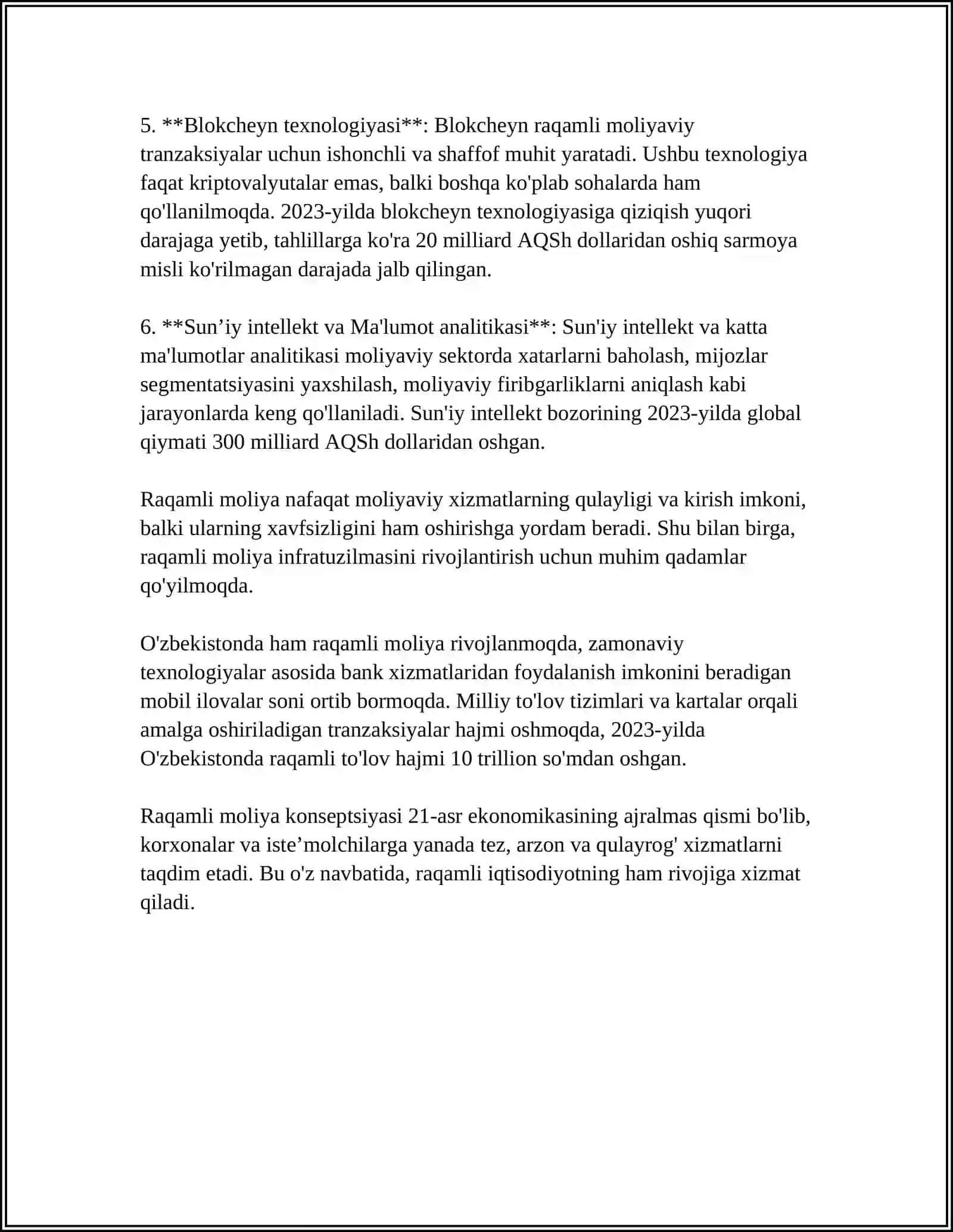 RAQAMLI MOLIYA TAKSANOMIYASI 4