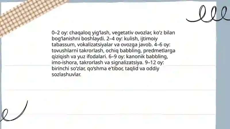 Chaqaloqlik davridagi muloqat 4