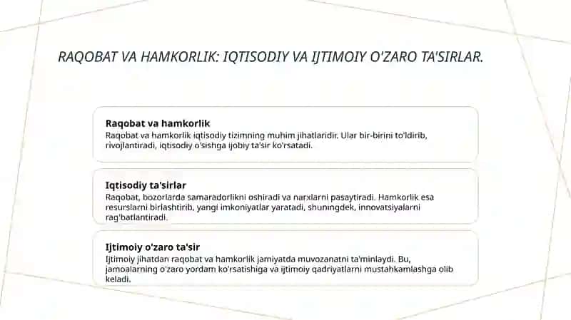 Raqobat Kurashning Tushunchalari 4