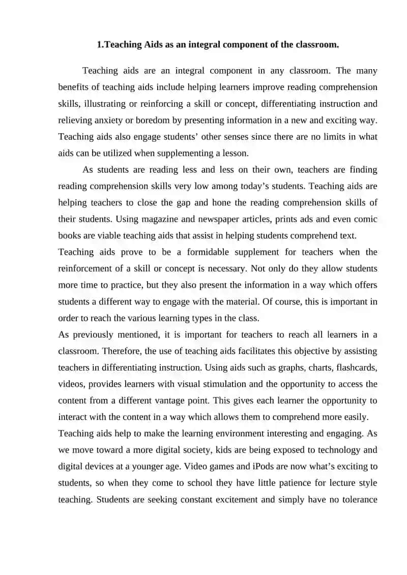 Teaching Aids in the Classroom 4