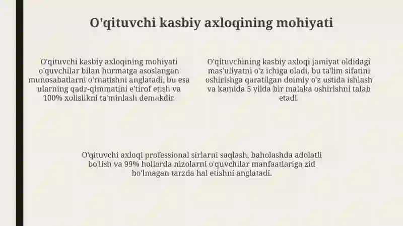 Kasbiy etika pedagog kasbiy maʼnaviyatining asosi 4