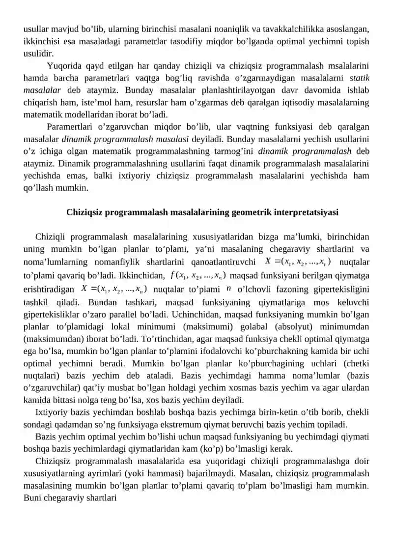 CHIZIQSIZ PROGRAMMALASHTIRISH MASALALARI 4