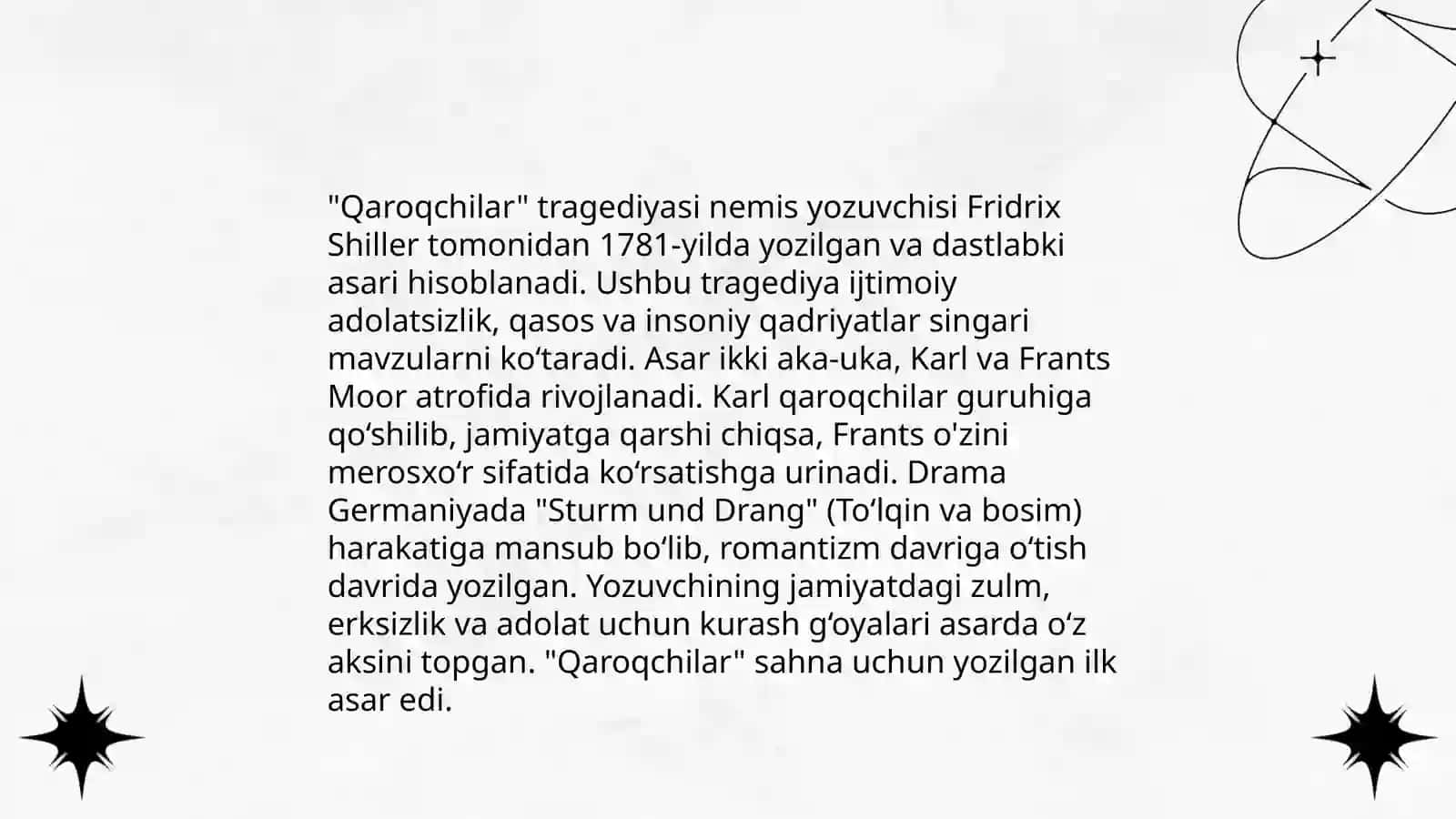 Fridrix Shillerning "Qaroqchilar" tragediyasi 4
