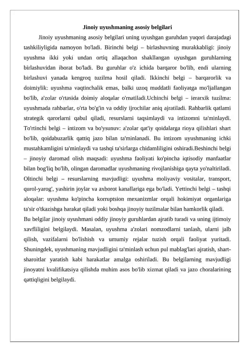 Jinoiy uyushma tashkil qilish 4