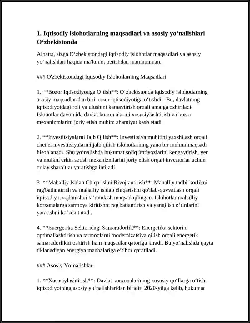 IQTISODIY ISLOHOTLAR, XUSUSIY MULKCHILIKNING SHAKLLANISHI 4