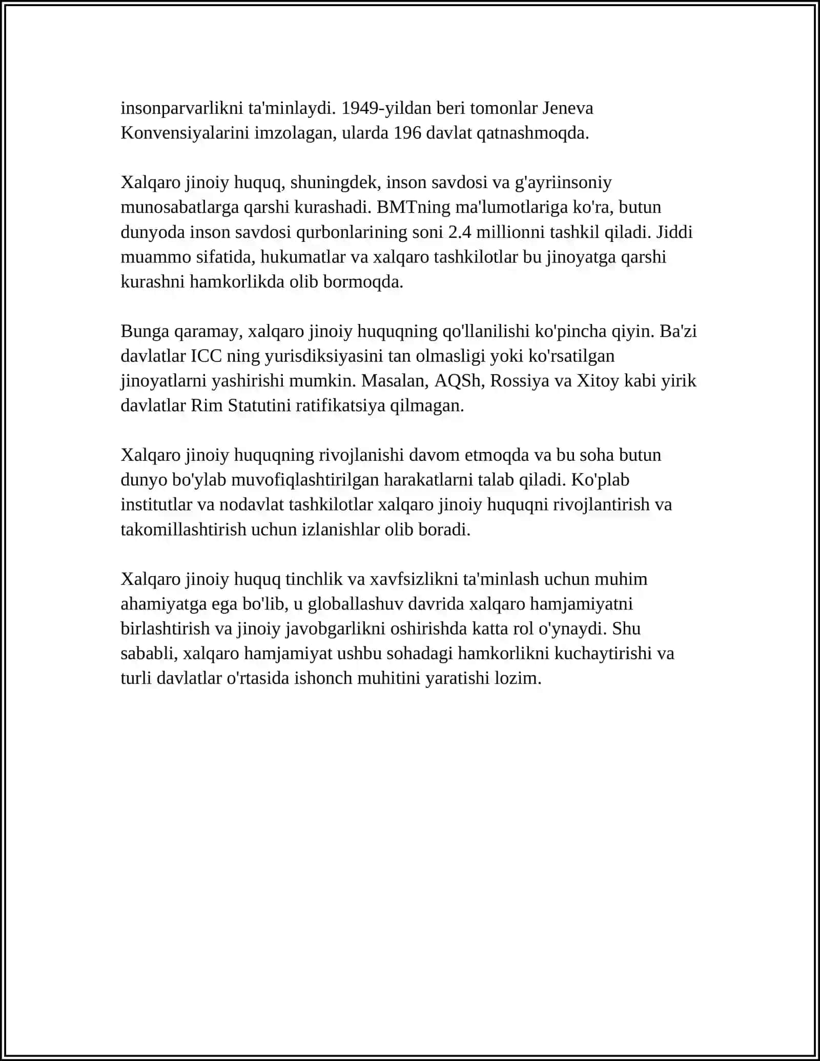Xalqaro Huquq Tizimi 4