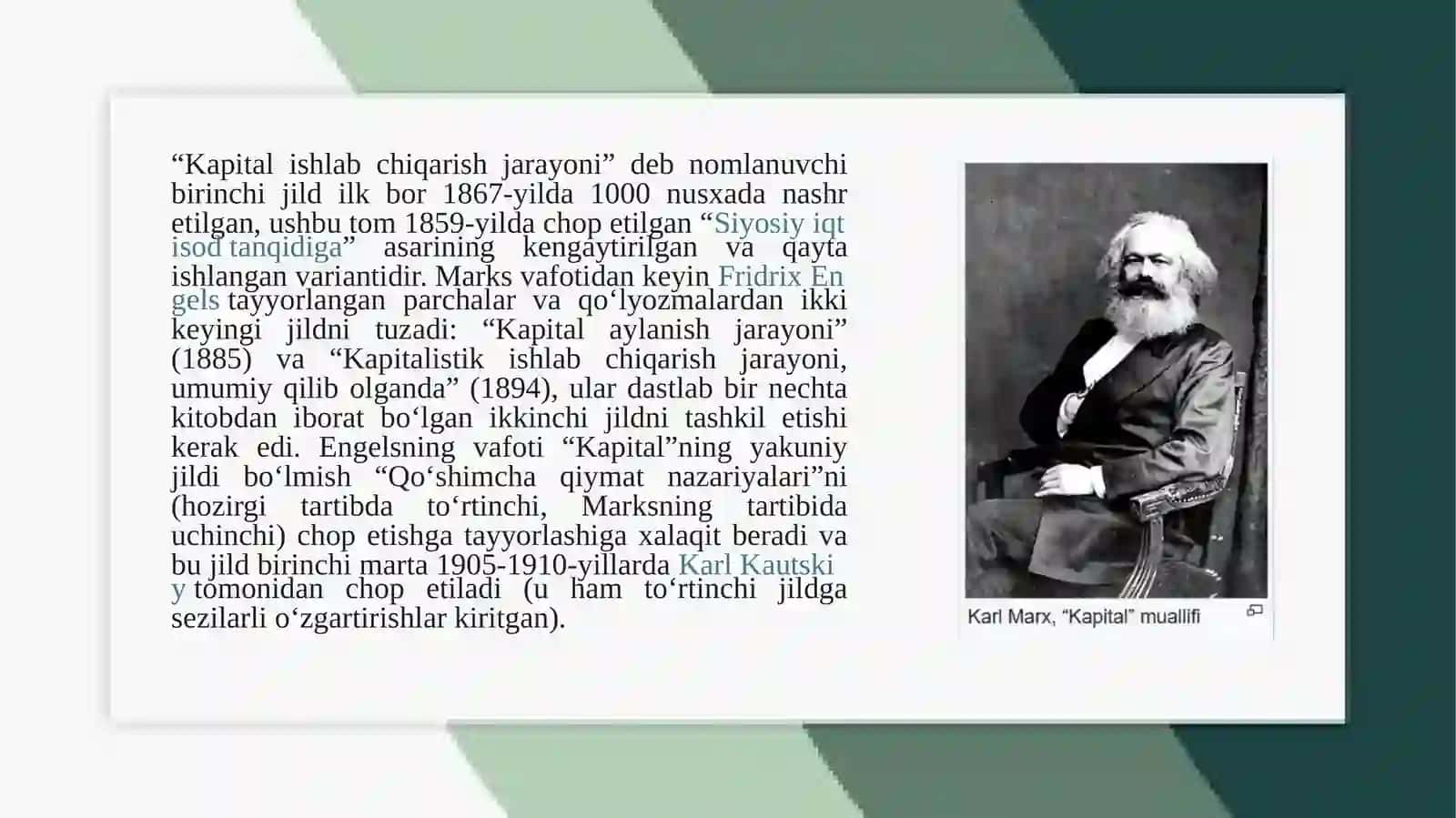 Karl Marxning Kapital asari 4