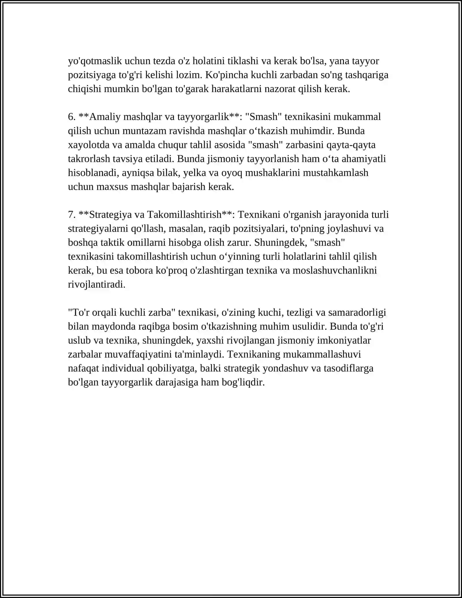 TO’R ORQALI XUJUM ZARBASI USULLARI 4