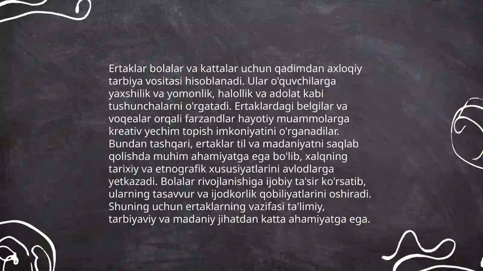 Ertaklarning janriy tabiati. Ertaklar tasnifi va turlari. Adabiy ertaklar 4