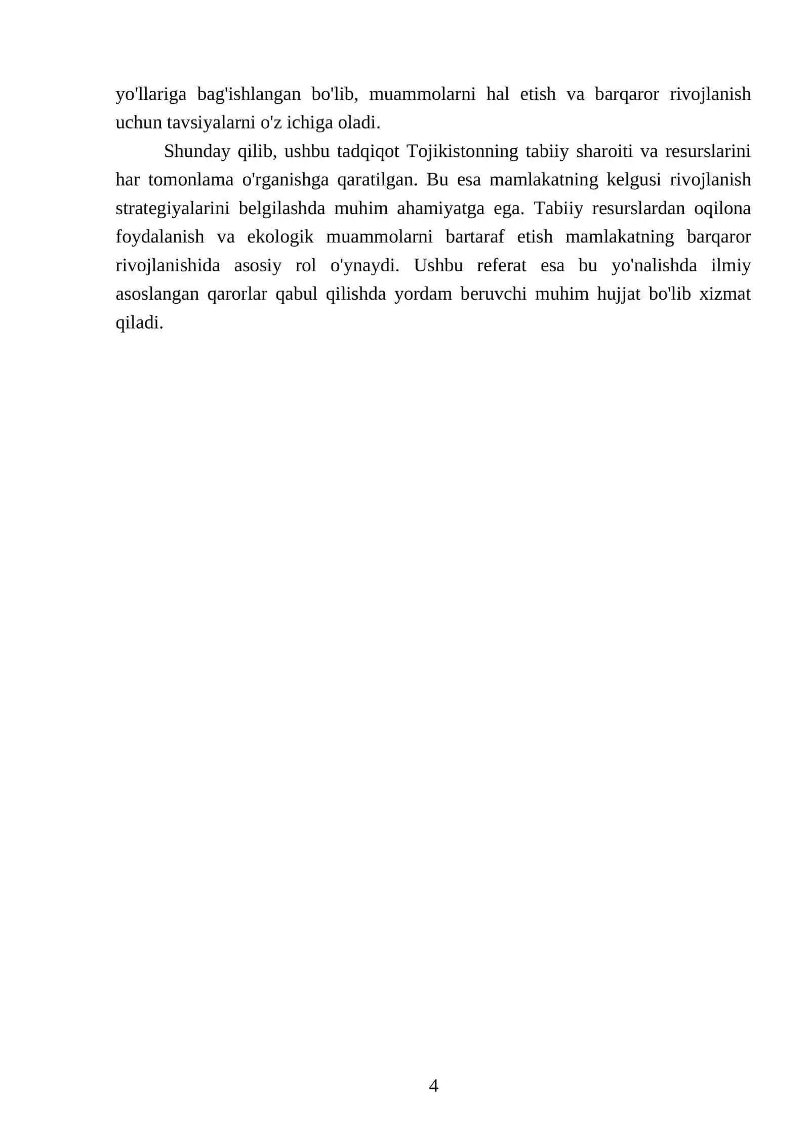 Tojikiston tabiiy sharoiti va tabiiy resurslari 4