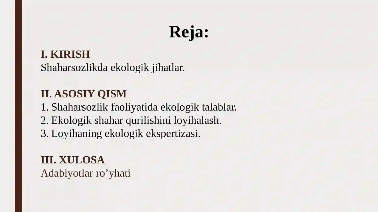 Qurilish ekologiyasi 4