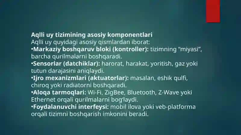“Aqlli uy” avtomatlashgan tizim loyihasini tayyorlash 4