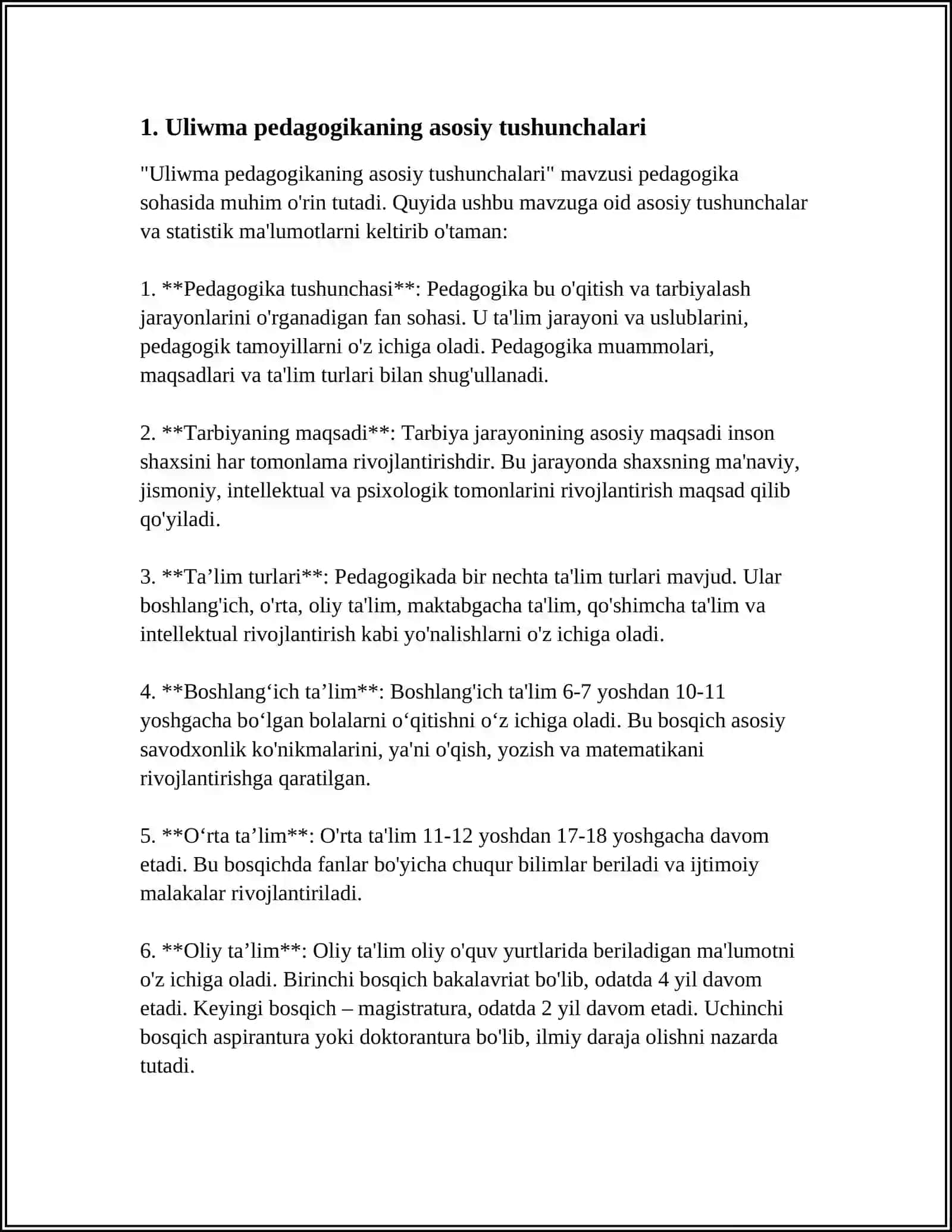 ULIWMA PEDAGOGIKA PÁNINIŃ TIYKARǴI TARMAQLARI 4