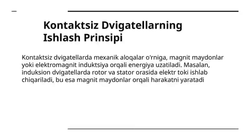 Kontaktsiz Dvigatellar Haqida Umumiy Tushuncha 4