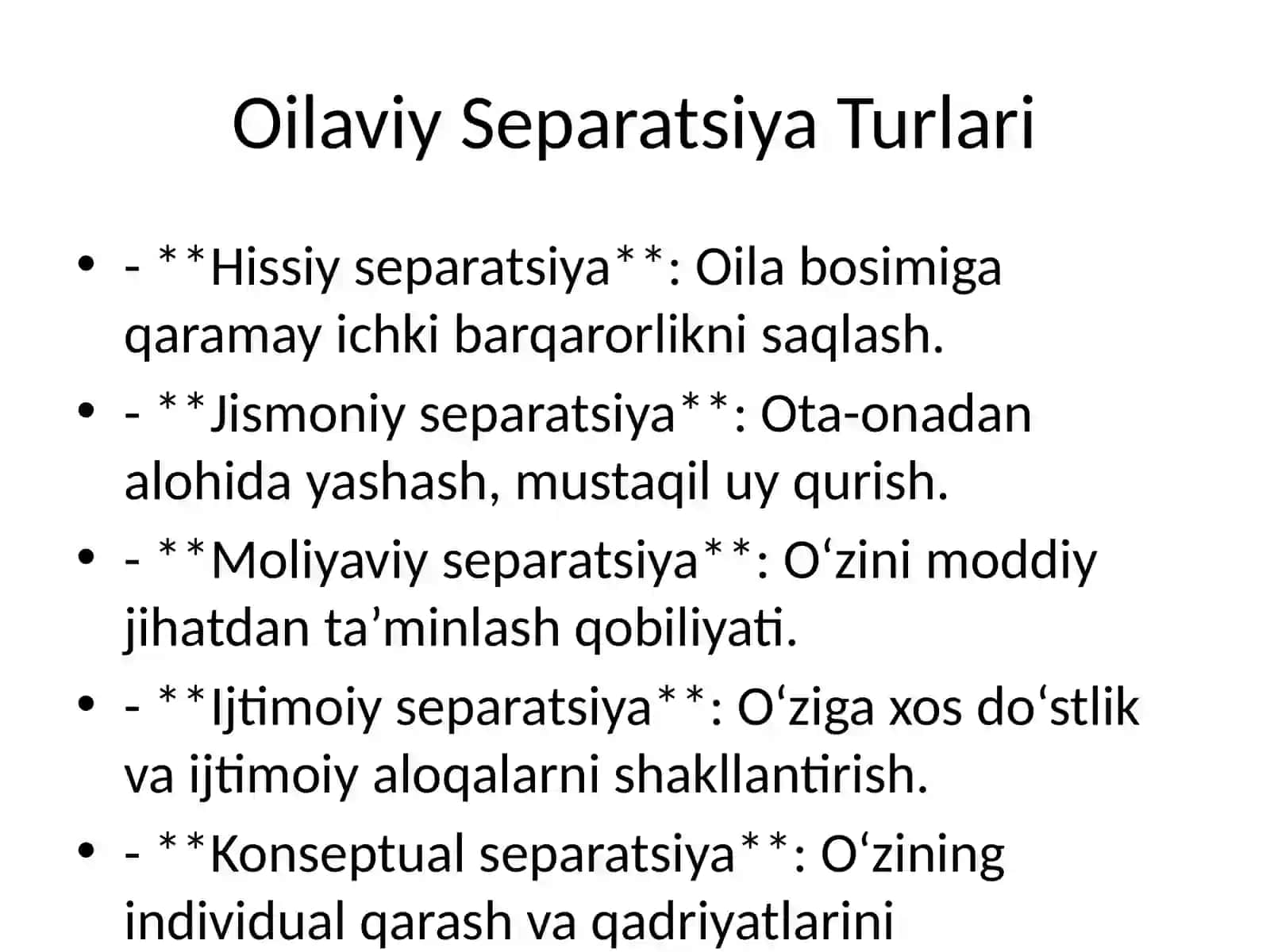 Oilaviy Separatsiya 4