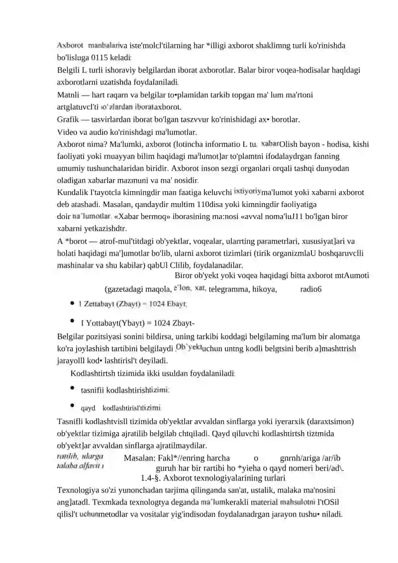 Axborot Haqida Tushuncha 4