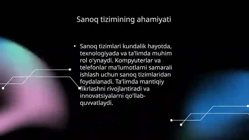 Sanoq tizimi tushunchasi va uning turlari 4