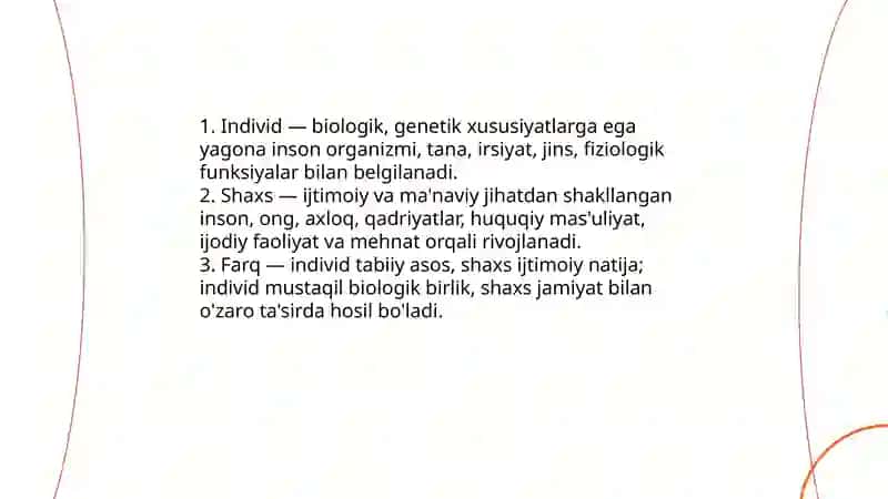 Shaxs haqida tushuncha 4