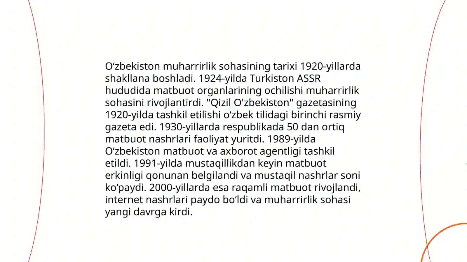 Muharrir kim va u nima bilan shug’ullanadi? O’zbekistondagi muharrirlar faoliyati 4