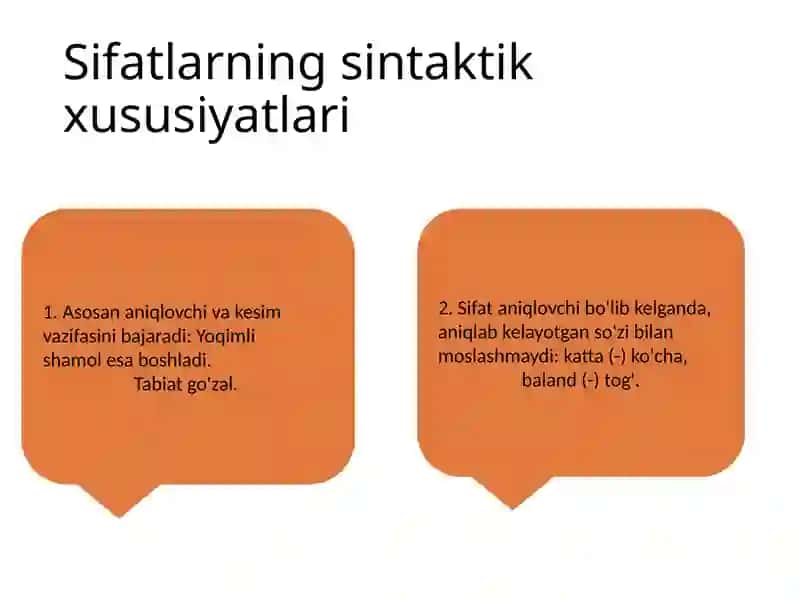 Sifat vauning grammatik xususiyatlari 4