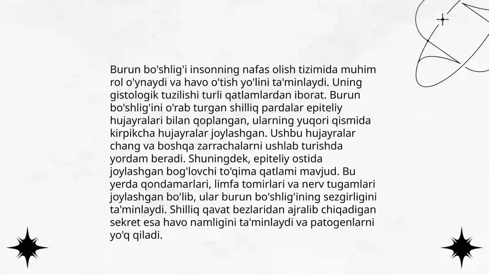 Nafas olish tizimi a'zolarining qiyosiy gistologik tavsifi 4