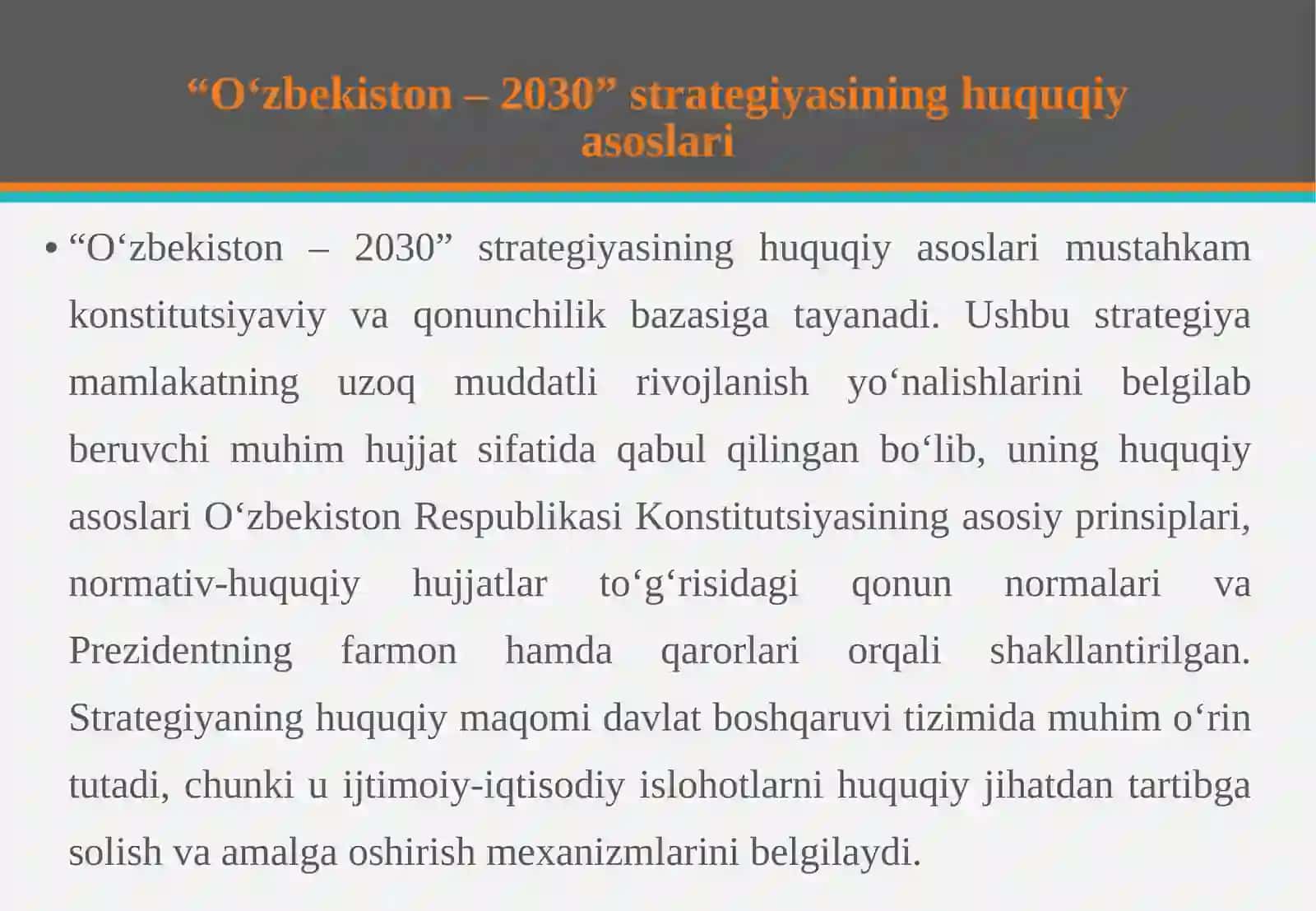 “O‘zbekiston– 2030”strategiyasi 4