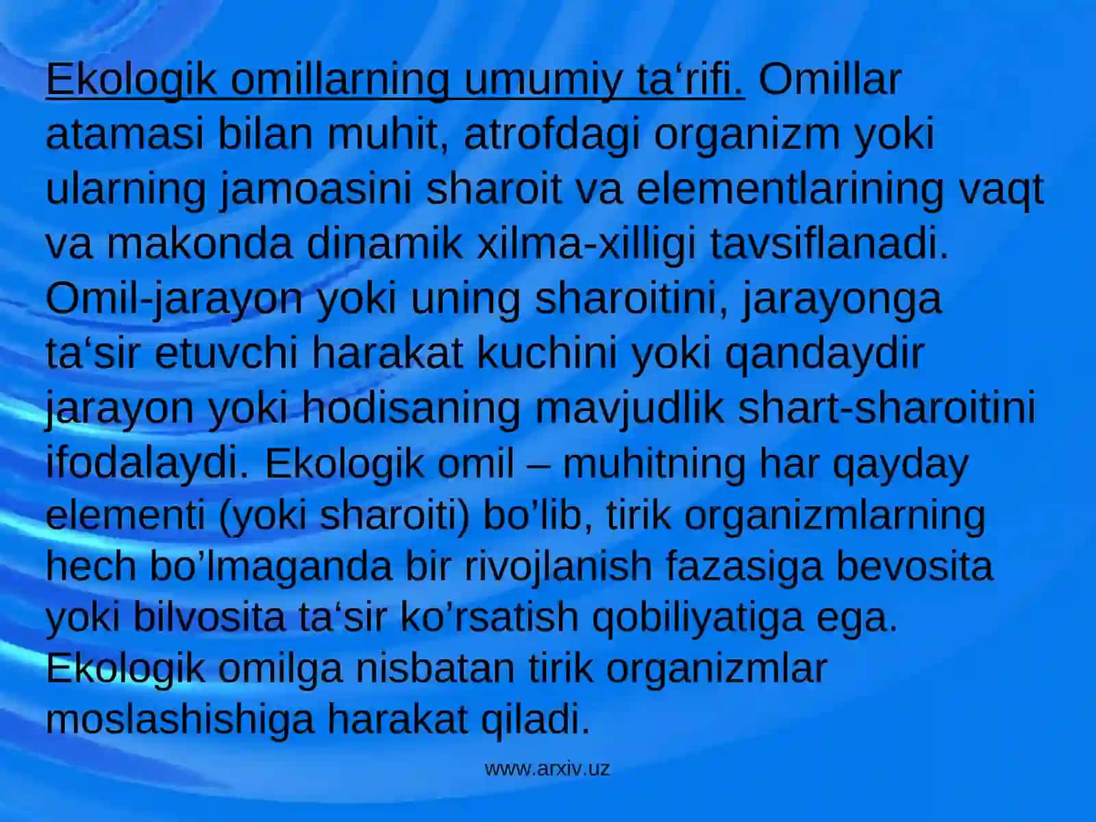 Ekologik omillar 4