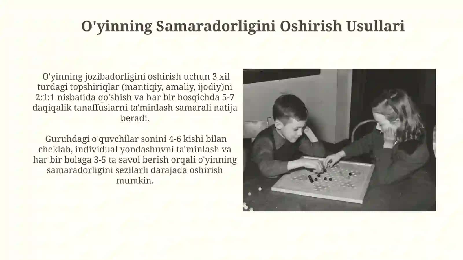 Matematik tasavvurlarni shakllantirish didaktik o'yin 4