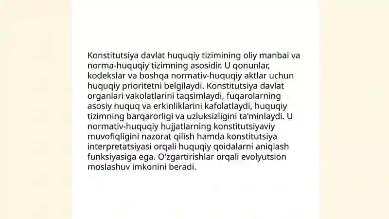 Konstitutsiyaning yuridik xususiyatlari 4
