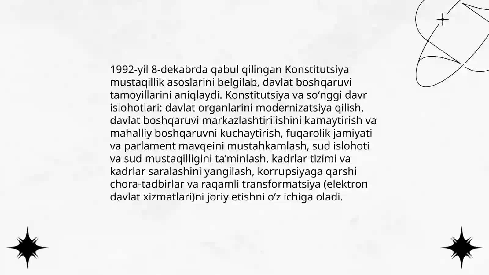 Oʻzbekistonning oʼziga xos Istiqlol va taraqqiyot yoʻli 4