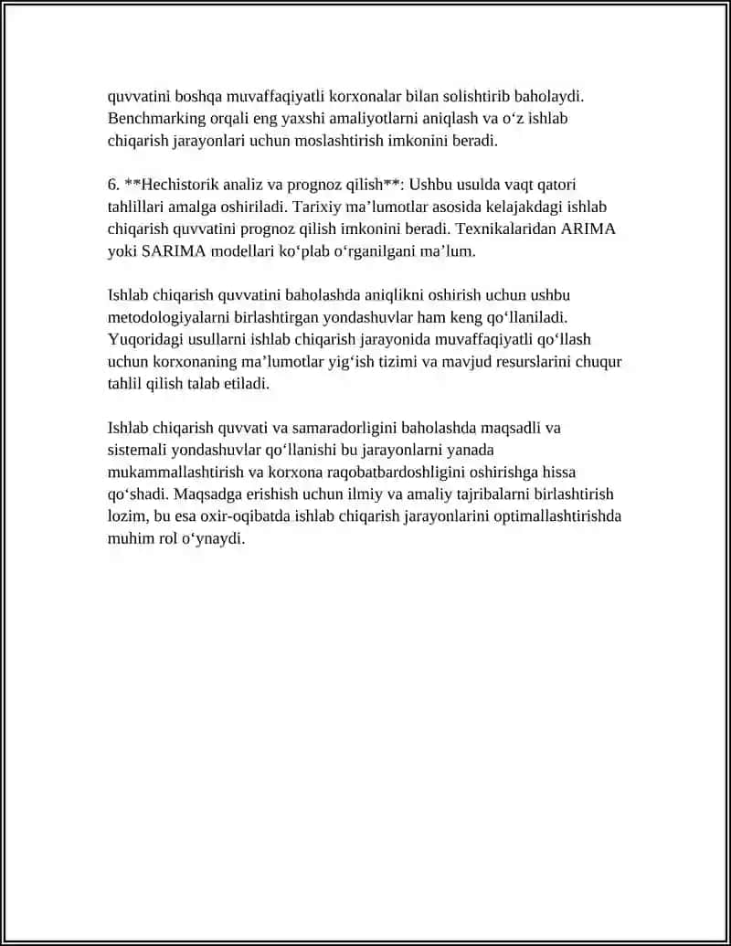 ISHLAB CHIQARISH QUVVATLARINI TAHLIL QILISH VA BOTTLENECK ANIQLASH 4