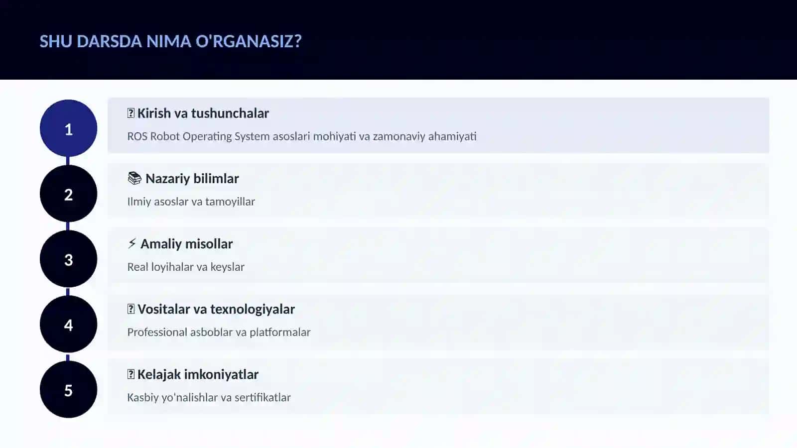ROS Robot Operating System asoslari 4