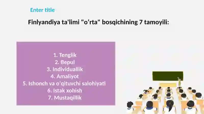 Finlyandiyada o‘rtacha majburiy umumta'lim tizimi 4
