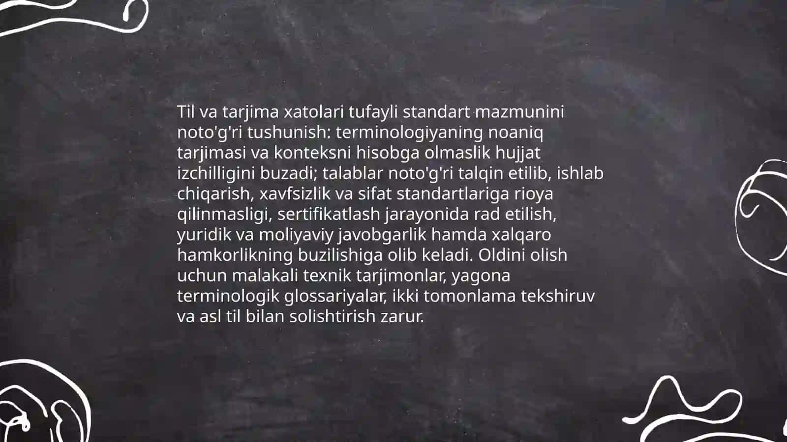 Xalqaro standartlar ISO tizimi muommolari 4