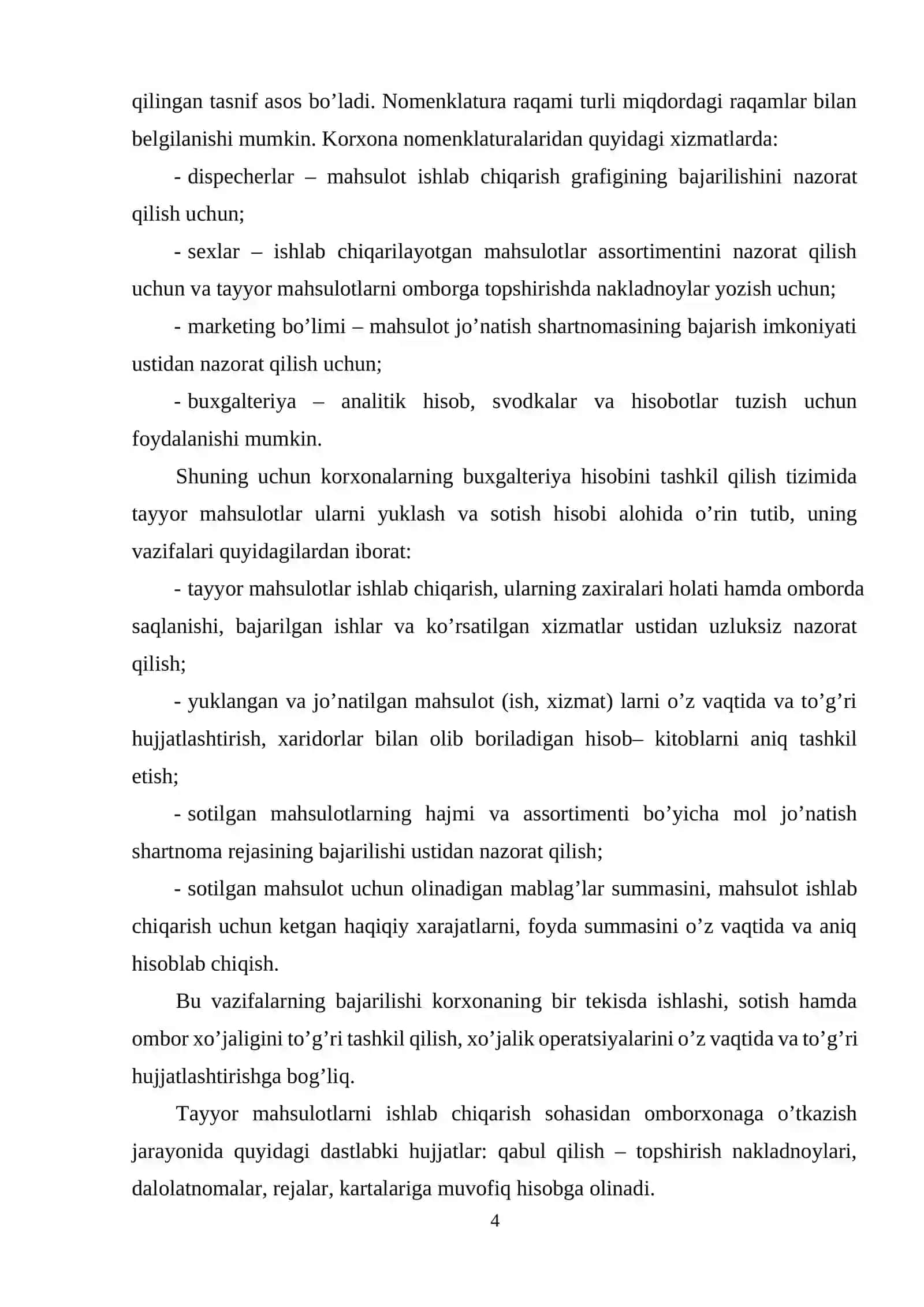 Tayyor mahsulot buxgalteriya hisobida 4