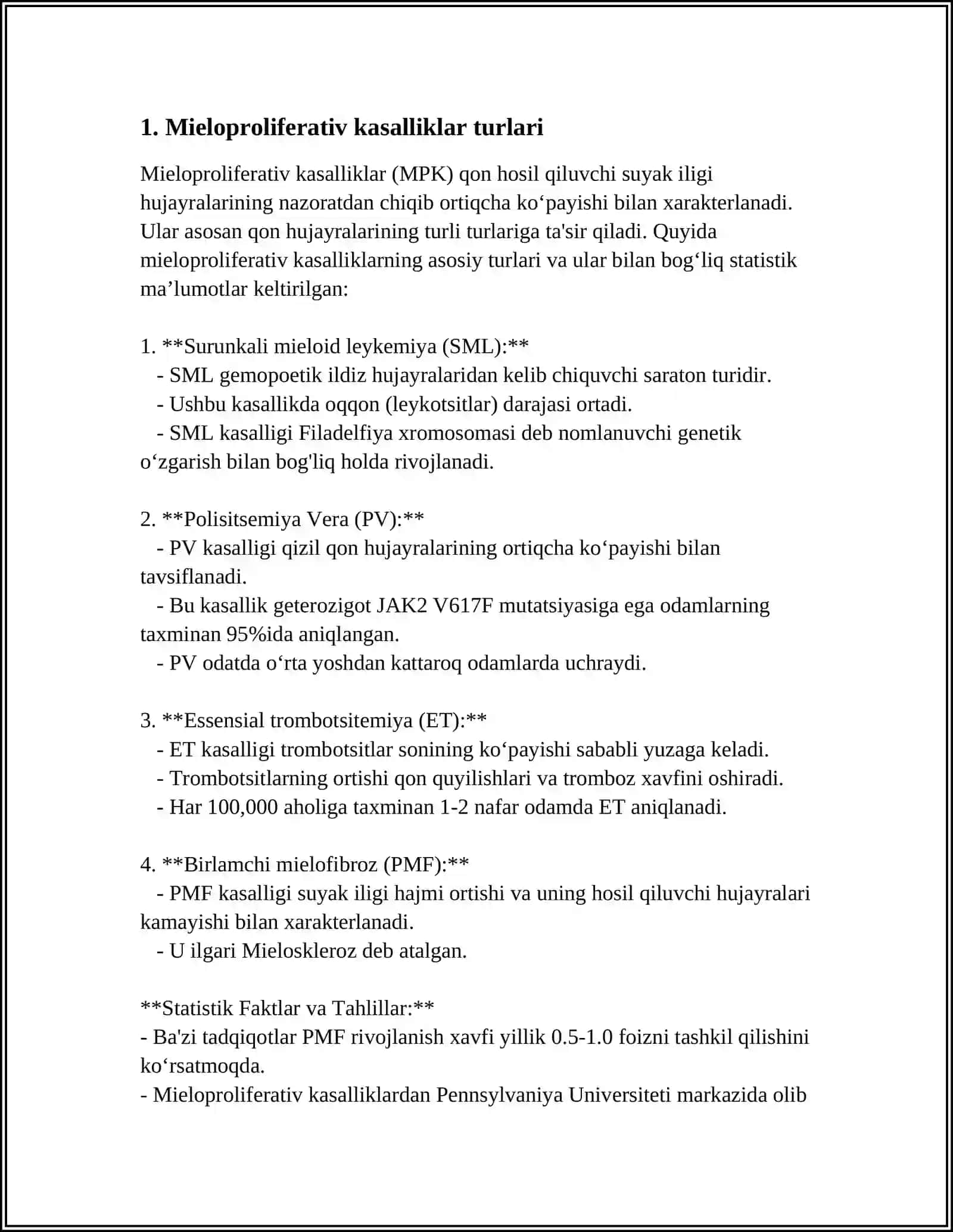 MIELOPROLIFERATIV KASSALIKLAR 4