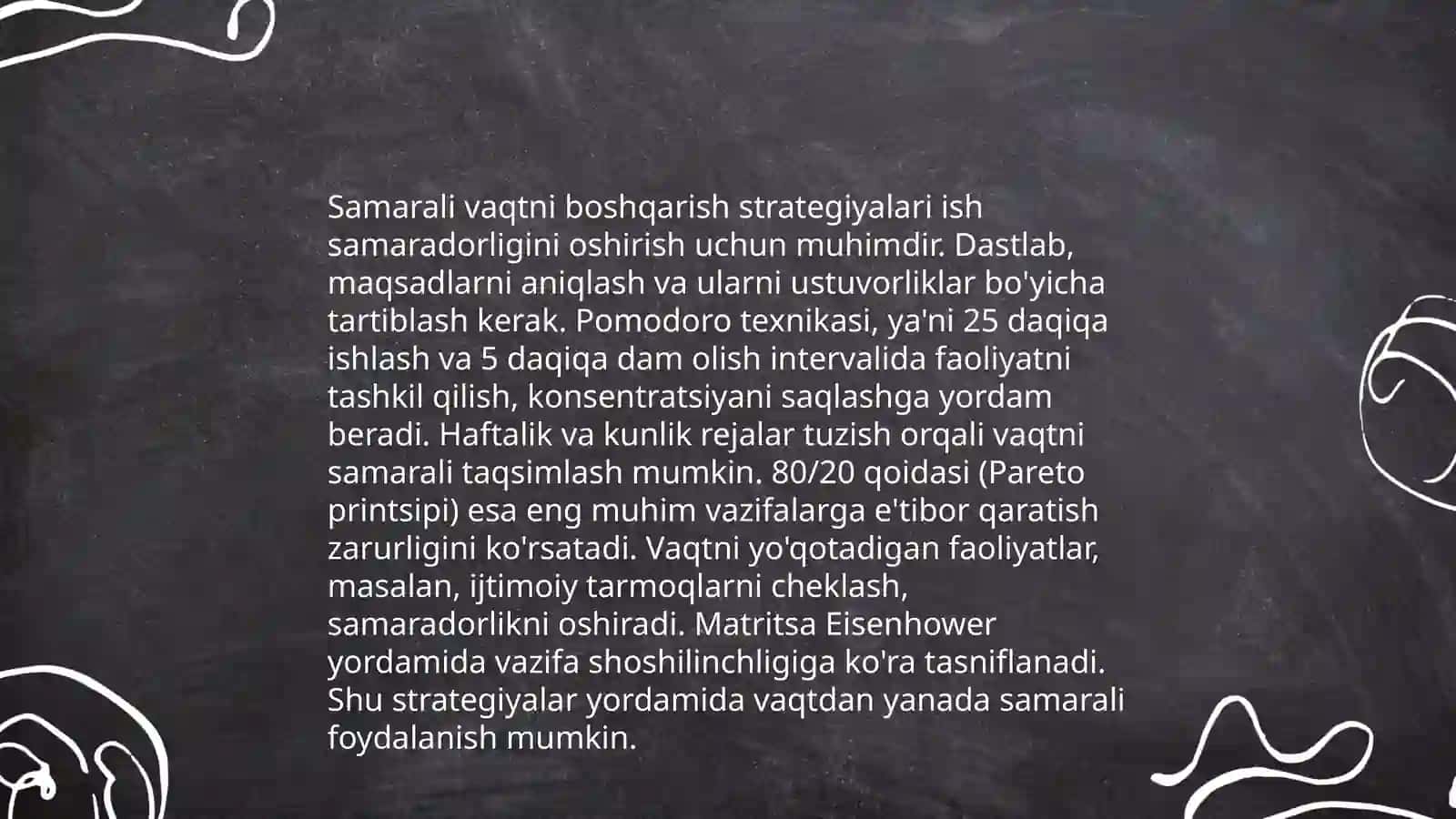 Vaqtning qadriga yetib yashash 4