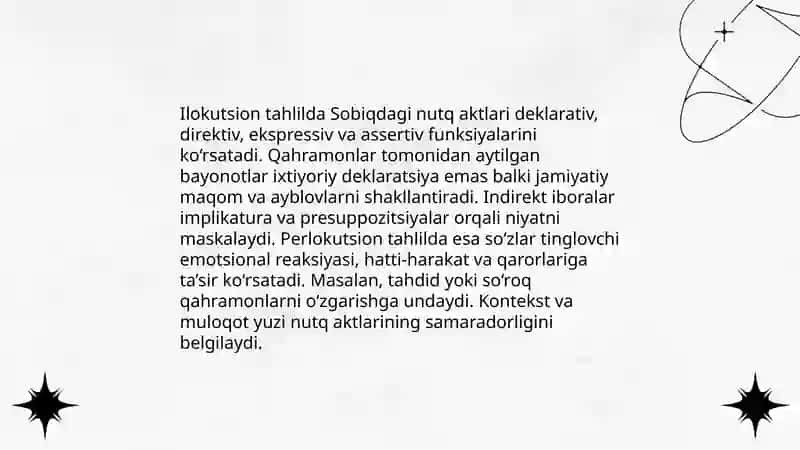 Said Ahmadning "Sobiq" hikoyasining pragmatik tahlili 4