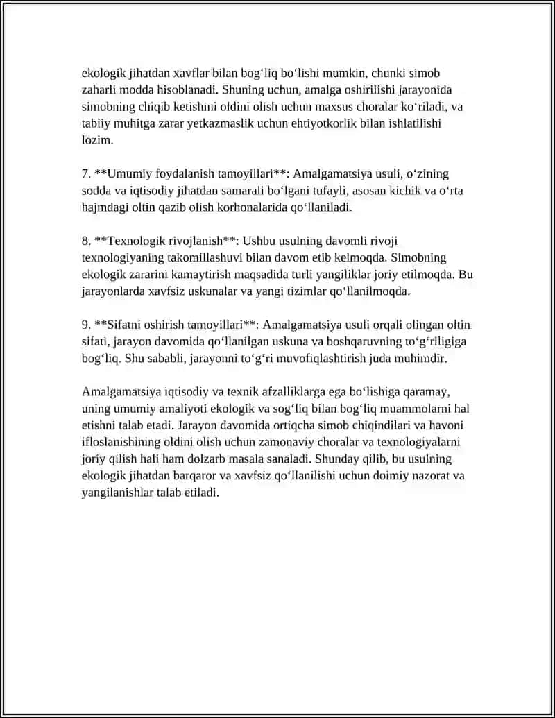 AMALGAMATSIYA USULIDA OLTINNI AJRATIB OLISH 4